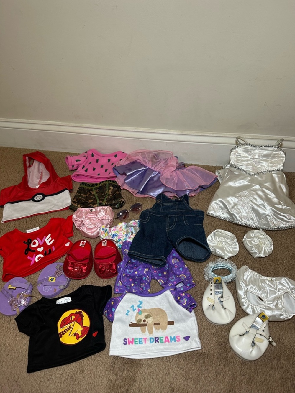 Build A Bear Clothing Large Lot Shoes Wedding Dress Sunglasses Denim Pjs